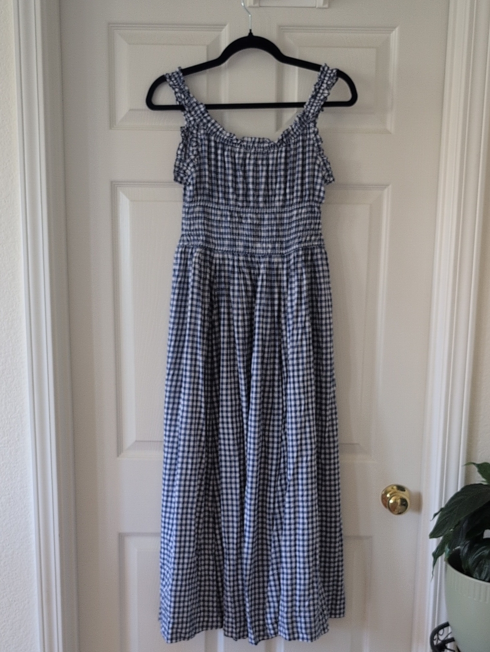 Doen Emmaretta Dress In Blue Gingham Size S - Picture 3 of 4